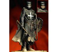 Risjc 1/18 90mm Ancient Crusader Knight Resin Figure Miniature Kit Unpainted Unassembled/R20457