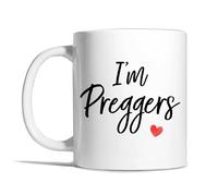 Risk-A Designs I'm Preggers Ceramic Mug, Preggers Mug, I'm Pregnant Announcement Mug, Mummy to be Gift, Pregnancy Reveal, Mum to be Gift, Expectant Mother Gift, Expectant Mum,