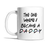 Risk-A Designs The One Where I Became a Daddy Mug - Daddy Gift, Pregnancy Reveal, New dad, First time Parents Gift