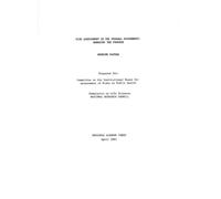 Risk Assessment in the Federal Government : Managing the Process Working Papers
