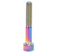 RISK Headset Stem Top Cap Fixing Bolt M6x40mm Column Head Bike Stem Bolt Screw Titanium Alloy for Mountain Bike Repair Lightweight Rust Proof (Shiny; 3x2.6mm)
