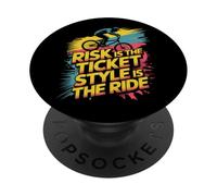Risk Is The Ticket Style Is The Ride BMX Trick PopSockets Adhesive PopGrip