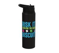 Risk it for the Biscuit Game Night Stainless Steel Insulated Water Bottle