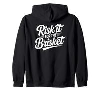Risk It For The Brisket - BBQ Joke Zip Hoodie