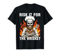 Risk It for The Brisket Funny BBQ Lovers Grill Smoker Master T-Shirt