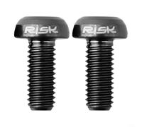 RISK M5x12mm Titanium For Bicycle Bottle Cage Screws, For Bike Water Bottle Holder Bolts for Cycling, Lightweight Alloy Fasteners Kit, Black Gold Color Options(black)