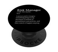 Risk Manager Definition Funny Job Title Humor Office Sarcasm PopSockets Adhesive PopGrip