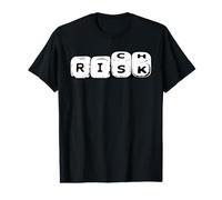 Risk Rich Dice Hustle Entrepreneur Money Dollar Wealth Funny Value Graphic T-Shirt
