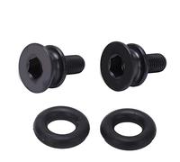 RISK Square Hole Center Shaft Fixing Screw Titanium Alloy Mountain Cycle Crank Bolt Bottom Bracket Screw M8x15mm Premium High Strength Lightweight Durable for Bicycle Crankset (Black)