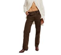 Risk Taker Mid-Rise Jeans in Workwear Brown