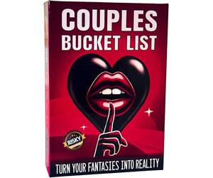 RISKY COUPLES Couples Bucket List - 100 Spicy Dares & Fun Challenges for Date Nights, Bedroom Games, Romance & Intimacy Game, Anniversary or Valentine’s Day Gift for Him & Her