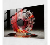 Risky Poker Glass Art - Gamble, Poker Chip, Glass Artwork, Home Decoration, 28" x 20"