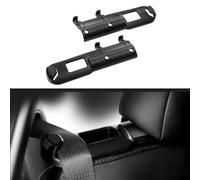 Rislobx 2 Pack Backseat Seat Belt Guide Holder Compatible with Tesla Model Y 2021-2023, ABS Seat Belt Guide with Double Hanger (Black)