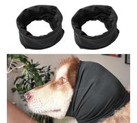 Rislobx 2pcs Ear Covers for Dogs, Snoods for Dogs, Happy Hoodie for Dogs, Dog Ear Protection for Noise, Dog Grooming, Dog Ear Cover for Anxiety Relief (Black S)