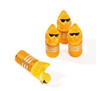 Rislobx 4Pcs Tire Valve Stem Cap Cover for Car SUV Truck, Valve Cover with Funny Duck Sunglasses, Decorative Tire Valve Caps Wheel Accessories (Yellow Sunglasses Duck)