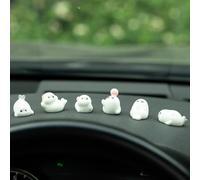 Rislobx 6Pcs Seal Car Dashboard Decorations, Seal Figurine Decor for Women, Arctic Animal Car Accessories for Home Office