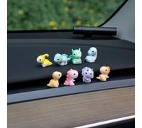 Rislobx Dinosaur Car Dashboard Decor, 6 Pcs Cute Dinosaur Car Ornament, Rearview Mirror Decoration, Interior Accessories