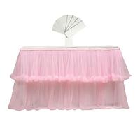 rismart Tulle Tutu Table Skirt Decor Pink 76 H x L 280 cm