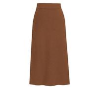 rismart Women Knitting Pencil Skirt Basic Below The Knee Stretch Knitting High Waist Elastic Skirts Caramel,XXL