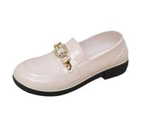 rismart Women's Waterproof Garden Shoes Slip on Outdoor Indoor Work Water Bootie Beige, 2.5 UK