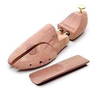 rismart Wood Shoe Trees, Shoe Stretchers Shaper includes Shoe Horn (Log Brown,UK8.5-9 / EU43 /1 pair)