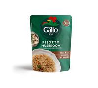 Riso Gallo Risotto Pronto, Mushroom, Vegetarian Quick Cook Microwaveable Risotto, 250 g (Pack of 6)