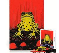 Riso Print Funky Frog 1000 Pieces Jigsaw Puzzles for Teenagers Mental Toy Stress Relief Premium Cut (38x52cm)