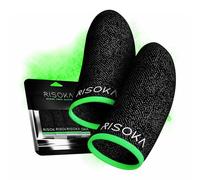 RISOKA 10 Pieces Gaming Finger Sleeves For Mobile Gaming - Suitable for PUBG Mobile - Finger Sleeve Finger Gloves - Mobile Phone Trigger Touchscreen Thumb Sleeves