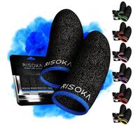 RISOKA 10 Pieces Gaming Finger Sleeves For Mobile Gaming - Suitable for PUBG Mobile - Finger Sleeve Finger Gloves - Mobile Phone Trigger Touchscreen Thumb Sleeves