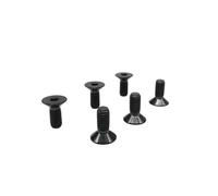 RISON-Titanium Bolts 6pcs Steering Wheel Screw Bolts M5x12MM Titanium Steering Wheel Bolt Kits Black Titanium Countersunk Screws Titanium Finish Flat Head Bolt