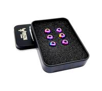 RISON Titanium Bolts M5x10mm Titanium Button Torx Head Bolt Screw M5 Bolts Bicycle Disc Brake Universal Rainbow Star Round Head Ti Bolt for MTB and Bicycle Motorcycle Pack of 6