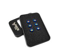 RISON Titanium Bolts M5x10mm Titanium Button Torx Head Bolt Screw M5 Bolts Bicycle Disc Brake Universal Burnt Blue Star Round Head Ti Bolt for MTB and Bicycle Motorcycle Pack of 6