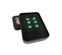 RISON Titanium Bolts M5x10mm Titanium Button Torx Head Bolt Screw M5 Bolts Bicycle Disc Brake Universal Green Star Round Head Ti Bolt for MTB and Bicycle Motorcycle Pack of 6