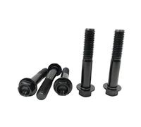 Rison Titanium Bolts Titanium Flanged Hex Head Bolt M6x1.0x35mm 6AL4V Aerospace Grade Ti Bolt Black Titanium Bolt for Motorcycle Car Modification Pack of 5