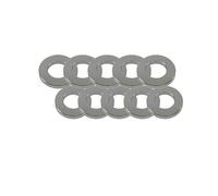 RISON-Titanium Flat Penny Washer M10, 10 Pcs Titanium Flat Repair Washer DIN125, Plain Wide Metal Washers, Round Flat Spacer Repair Washer for Screws & Bolts, Corrosion Resitance & High Strength