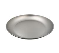 RISON-Titanium Round Camping Plate Titanium Plate Outdoor Ultra Light Camping Tableware GR1 Titanium Dinner Plate 7-Inch BBQ Mountaineering Picnic Fruit Plate