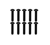 RISON Titanium Screws M3 X 4mm Titanium Torx Button Head Screws 10Pcs Black ISO7380 Half Round Head Torx Drive Titanium Screw GR2 Titanium Bolts