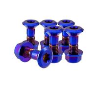 RISON Titanium Sprocket Bolts and Nuts Pack of 6 Kit Dirt Bike Sprockets Bolts with Lock Nuts GR5 Titanium Sprockets Kit 6 PCS/Set (M8, Burnt Blue, 6)