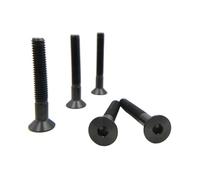 RISON Titanium Ti Bolts M8x45mm Titanium Countersunk Hex Socket Cap Bolt Black Flat Head Hex Socket Cap Screw Bolt Pack of 5