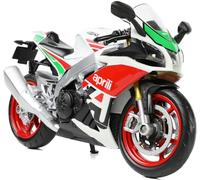 Risopen 1/12 Compatible for Aprilia Motorbike Model Toy Mini Alloy Metal Diecast Motorcycle Model White Motorcycle Model Toy Sport Racing Model Collection Gift for Men Kid Boy (White)