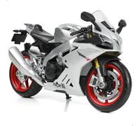 Risopen 1/12 compatible for APRILIA RSVA RR1000 Motorcycle Toy - Mini Alloy Metal Diecast Silver Sport Racing Model - Collection Gift for Men, Kids, Boys