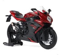 Risopen 1/12 Motorcycle Model Toy Compatible for MV Agusta F3 RR, Alloy Die Cast Motorcycle Model No Assembly Required Mini Racing Moto Collection for Adult (Red)