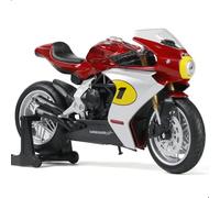Risopen 1/12 Motorcycle Model Toy compatible for MV AGUSTA Superveloce AGO Alloy Die Cast Motorcycle Model No Assembly Required, Mini Racing Moto Collection for Adults (Red)