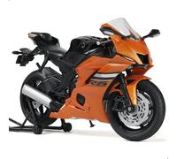 Risopen 1/12 Motorcycle Model Toy Compatible with Yamaha YZF-R6 1000R Die-Cast Alloy Motorcycle Model No Assembly Required Mini Racing Moto Collection Gift for Adults (Orange)