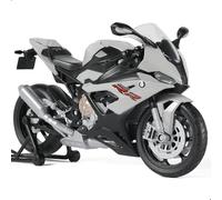 Risopen 1/12 Motorcycle Model Toy for S1000RR Die-Cast Alloy Motorcycle Model for Welly No Assembly Required Mini Racing Moto Collection, Adult Gift (Grey)