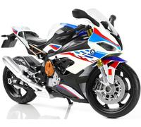 Risopen 1:12 Motorcycle Model Toy S1000RR Metal Die-cast With Plastic Motorbike Model No Assembly Required Mini Finished Moto Gift For Adult(White)