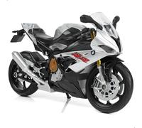 Risopen 1/12 S1000RR Motorcycle Model Toy Mini Alloy Metal Diecast Motorcycle Model Silver Motorcycle Model Toy Sport Motorcycle Racing Model Collection Gift for Men Kid Boy