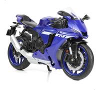 Risopen 1/12 Scale 1000R Motorbike Model Toy Mini Alloy Metal Diecast Blue Motorcycle Model Toy Sport Motorcycle Racing Collection Gift for Men Kid Boy (YZF-R1)