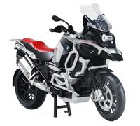 Risopen 1:12 Scale Model Motorcycle Compatible for BMW R1250 GS Plastic with Diecast Motorcycle Model No Assembly Required Moto Mini Finished Motorrad for Adult Kid Boy(Silver)