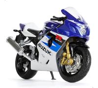 Risopen 1:18 Motorcycle Model compatible for Suzuki GSX-R750 Alloy Diecast Motorcycle Model Toy Mini Moto Gift (Blue)